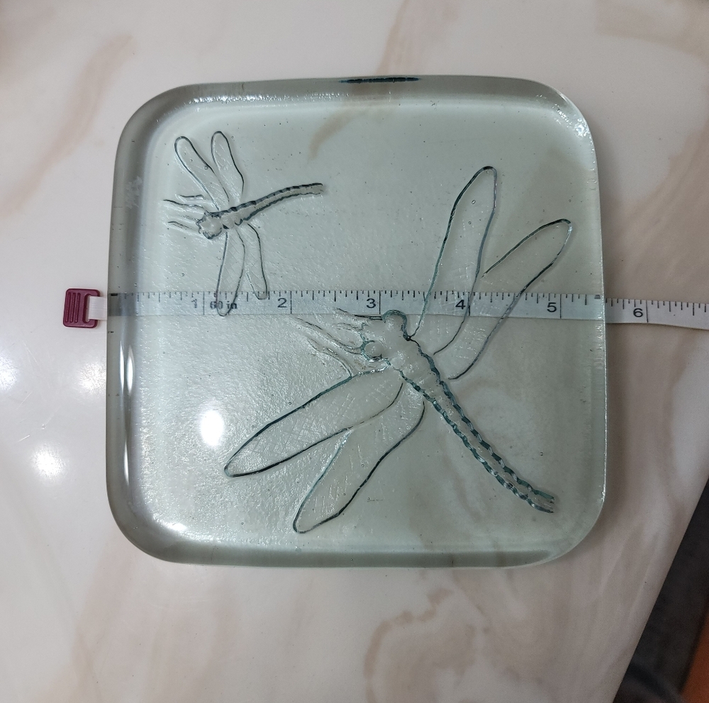 Glass Dragonfly Paperweight/Display Piece